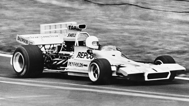 Multi-talented: Matich was as talented building cars as he was racing them. This is him behind the wheel of his Matich A50 in the 1973 Tasman Series.
