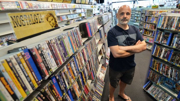 Eddy Stefani, owner of Video Vision in Balaclava. The store is closing after almost 20 years. 