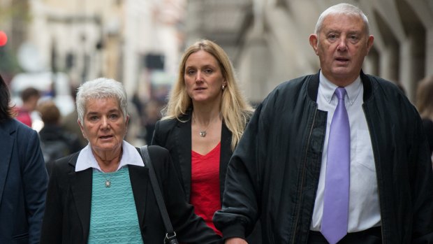 Jo Cox's mother Jean, sister Kim and father Gordon arrive for Thomas Mair's sentencing.
