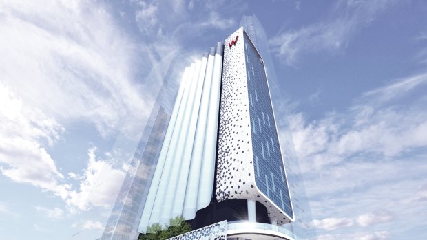 An artist's impression of the W Hotel planned for Brisbane's CBD.