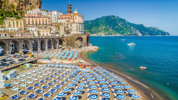 The town of Atrani on the famous Amalfi Coast, Campania, Italy.