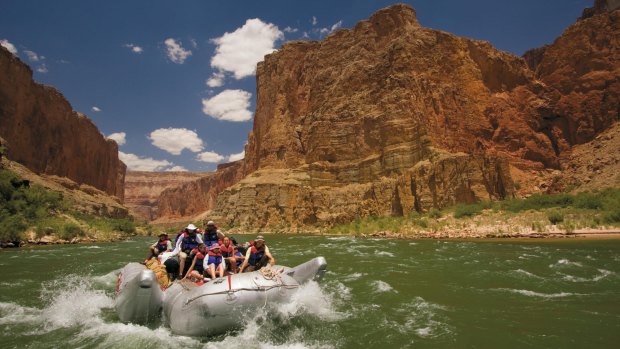 Rafting on the Colorado River. 