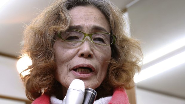Distraught: Junko Ishido, the mother of Japanese journalist Kenji Goto.