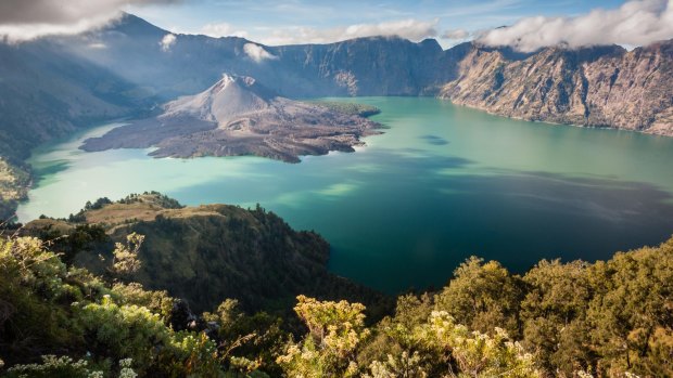  Mount Rinjani Volcano in Lombok.