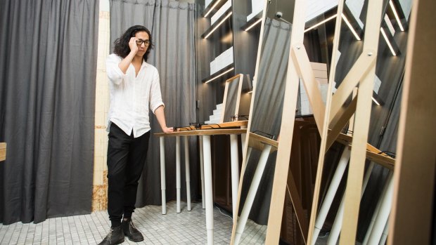 Allen Liao launched the glasses at a pop-up shop at Sydney's Old Clare Hotel. 