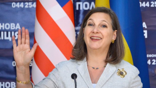 US Assistant Secretary of State Victoria Nuland hopes to shore up the peace agreement in Ukraine.