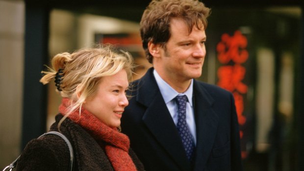 Renee Zellweger as Bridget Jones and Colin Firth as Mark Darcy in <i>Bridget Jones: Edge of Reason</i>.