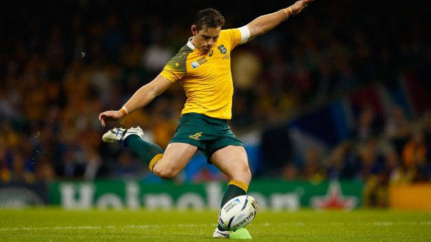 Eerie silence: Wallabies playmaker Bernard Foley has had to get used to the lack of noise from the crowd when he kicks for goal. 