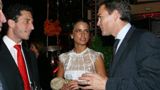 Ryan Stokes, left , with then girlfriend Jodi Gordon and Cameron O'Reilly at the Gold Dinner in Sydney in 2008.