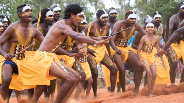 Dancers from the Gumatj clan during the Garma Festival in northeast Arnhem Land