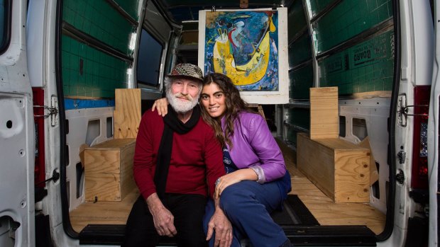 Artist Sonny Dalimore, of East Ivanhoe, was touched when daughter Claudia raised almost $5000 on crowd funding after his 4WD was stolen and trashed. The amount enabled him to buy a van.