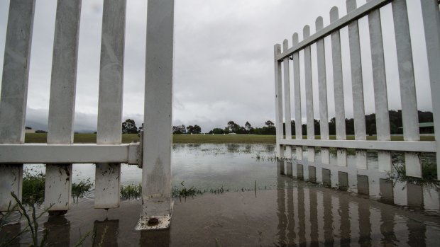 Saturday's cricket match between Tuggeranong Valley and Goulburn was washed out. 
