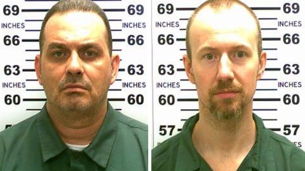 A frantic manhunt is on for Richard Matt (left) and David Sweat, two convicted murderers  who busted out of New York state's biggest maximum security prison by cutting through cell walls with power tools and escaping along tunnels. 