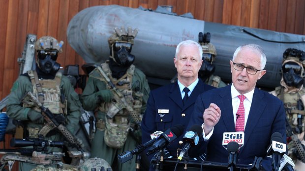 Malcolm Turnbull, backed by special forces, announces a new ADF focus on counter-terrorism in July.