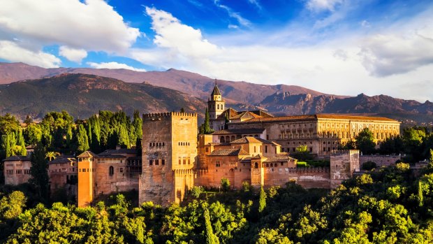 Ancient arabic fortress of Alhambra in Granada.