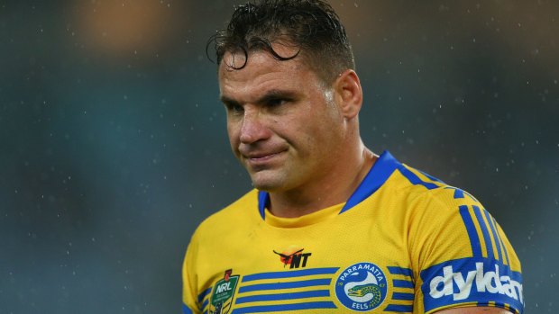 Fighting back: Parramatta's Anthony Watmough.