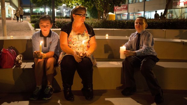 People of Blacktown attended a vigil for Linda Locke and other domestic violence victims on May 4, 2015.