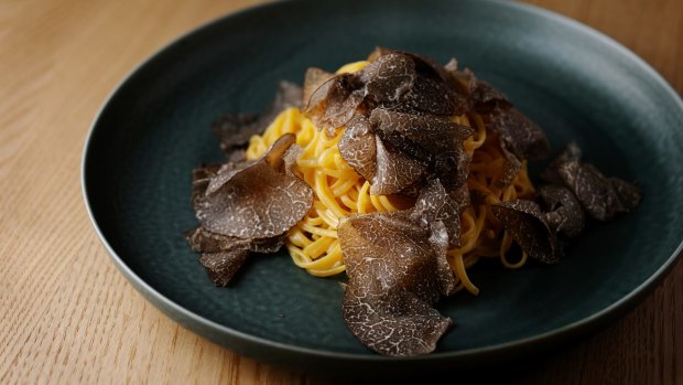 OUT's one dish on the menu, pasta made with fresh truffles.