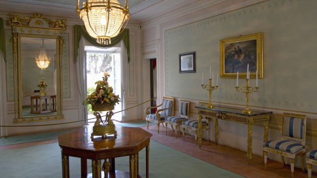 Interior view of Palazzina Dei Mulini, Napoleon and his sister's residence in Portoferraio.