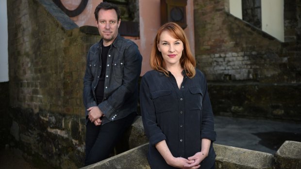 Actor Kate Mulvany and director Peter Evans from the Bell Shakespeare Company's upcoming production of <i>Richard III</i>.