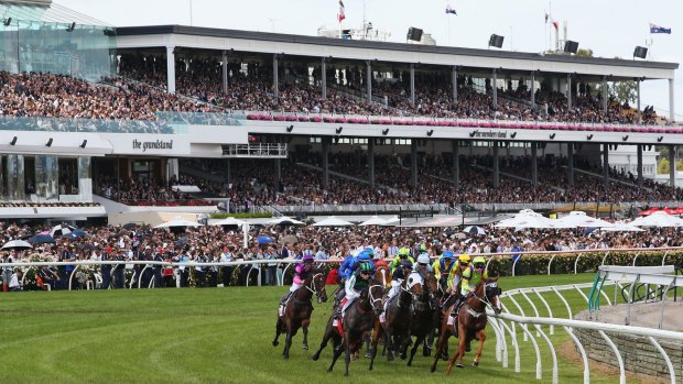 Rounding the bend:  Derby Day at Flemington Racecourse , 2015.