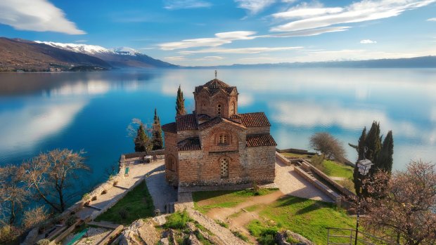 Church of St John the Theologian at Kaneo, Ohrid.
 