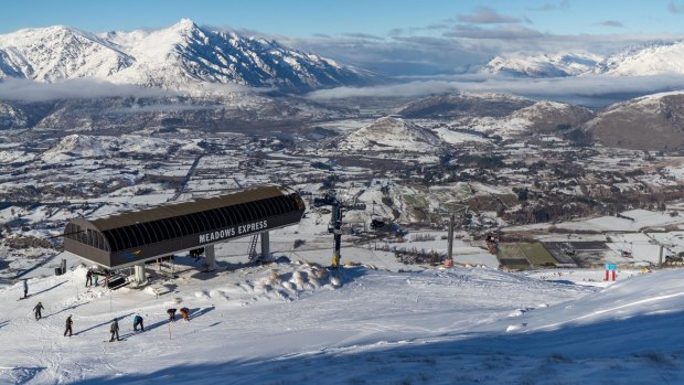 The view from Coronet Peak near Queenstown on Tuesday.