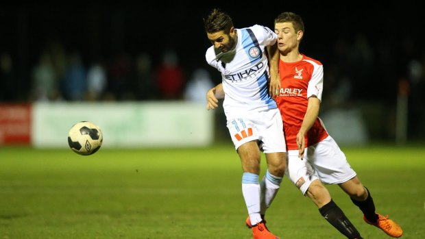 Melbourne City's Michael Zullo in action in the FFA Cup.