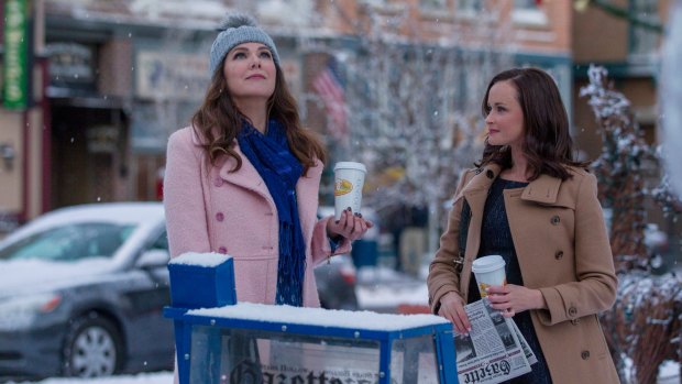 Lauren Graham and Alexis Bledel in <i>Gilmore Girls: A Year In The Life</i>.