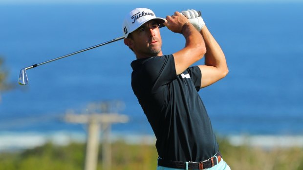 Leader: Wade Ormsby during the third round of the Fiji International.