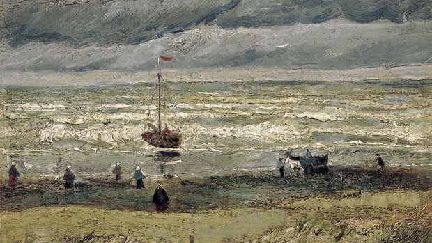 "View of the Sea at Scheveningen", one of the two Van Gogh paintings that were stolen from the Van Gogh Museum in the early hours of December 7, 2002 in Amsterdam.