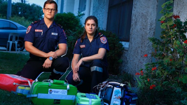 Victoria paramedics Ben Dalton and Bracha Rafael, have been assaulted by patients at work.