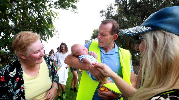 Tony Abbott visits Killalea State Park, known as The Farm, for Clean Up Australia Day.