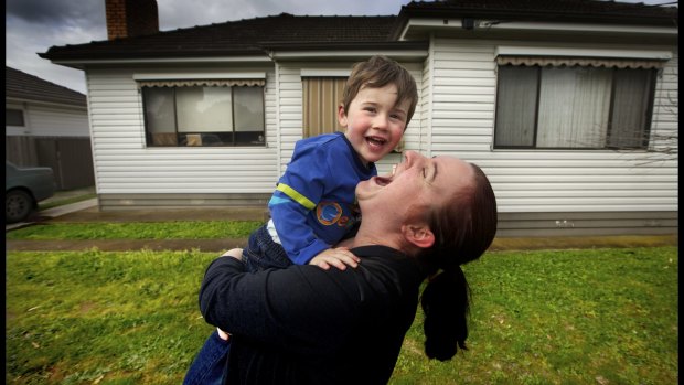  Kate Van Ingen and her son Jakeb.