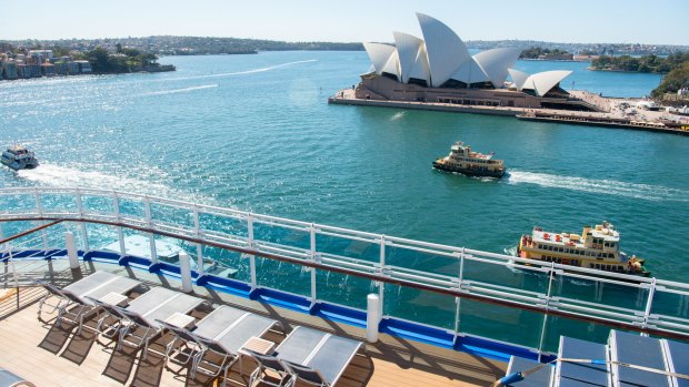 Sky Princess on Sydney Harbour.