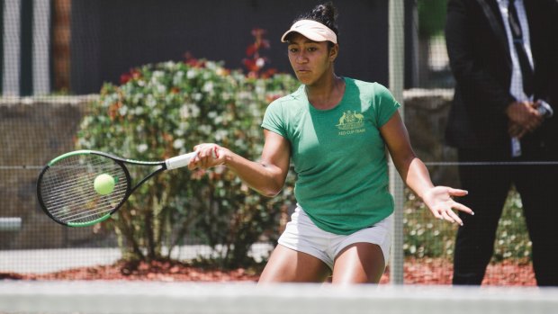 Teenage star Destanee Aiava is finding her feet in the Australian Fed Cup camp. 