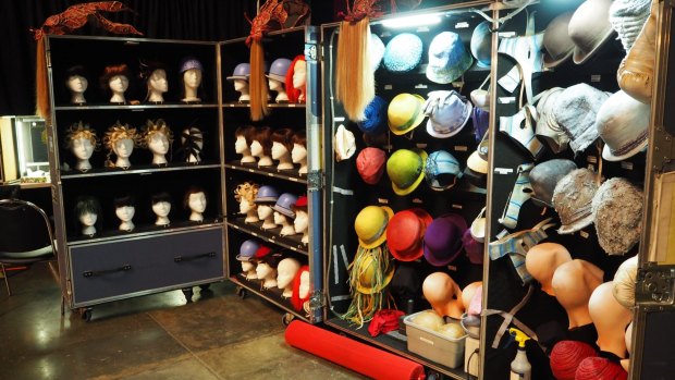 The wigs and hats used for the show are all made in the workshop in Montreal.