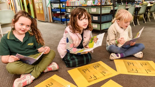Westgarth Primary School students learn to read using phonic sounds.