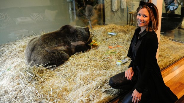 With a friend: Bianca Rinehart at the Jamala Wildlife Resort.