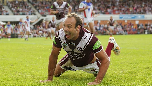 Silky smooth: Manly fullback Brett Stewart.