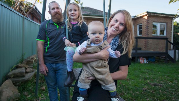 Adam and Emily Prince with their children Indiana, 5, and Oliver, 7 months.