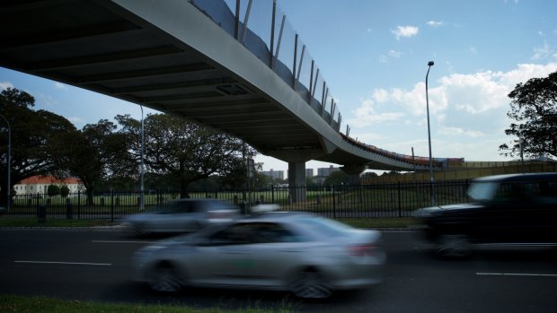 Under scrutiny: The Albert "Tibby" Cotter Walkway over Anzac Parade.