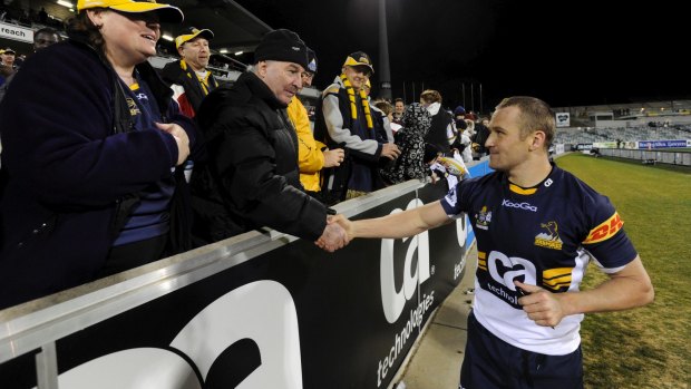Matt Giteau played his last game for the Brumbies in 2011.