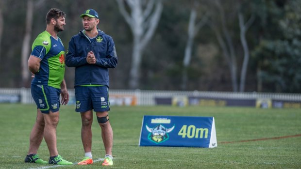 Canberra Raiders' Dave Taylor and Jordan Rapana will both have big roles to play against the Cowboys.
