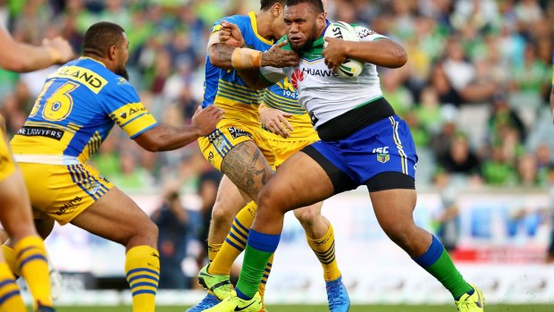 Canberra Raiders prop Junior Paulo relished the chance to play against his mates at Parramatta.