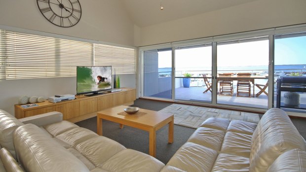 The lounge area in the Crows Nest Apartment.