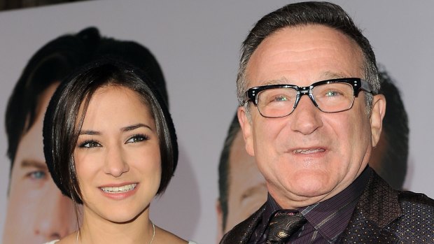 Remembering the good: Zelda, with her late father, Robin Williams.
