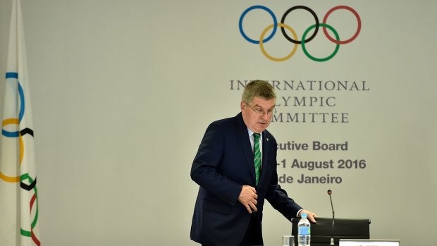 International Olympic Committee president Thomas Bach. An IOC panel will have the final say on which Russian atheltes can compete at the upcoming Games.