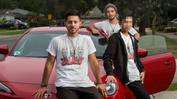 Max (front) and Arman Jalal with their 16-year-old co-accused. 