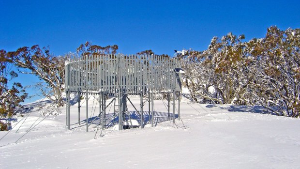 Cloud seeding equipment in Kosciuszko National Park.